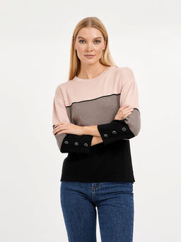 джемпер женский трехцветный из вискозы - Glenfield фото 3