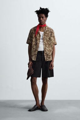RELAXED FIT BERMUDA SHORTS WITH PLEATS - Zara фото 10