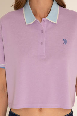 Женская сиреневая футболка Неожиданная скидка в корзине - U.s. polo assn фото 7