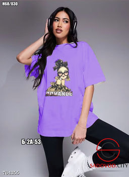 Женская футболка оверсайз с принтом