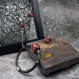 Серьги из муранского стекла RUBY DAWN LS2975