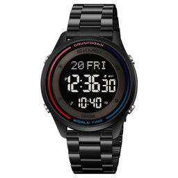 Часы наручные Skmei мужские электронные спортивные 2412black-steel