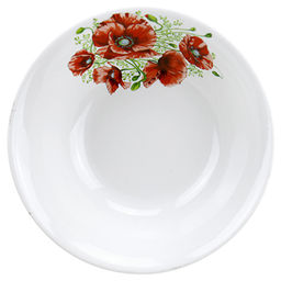 Салатник фарфоровый Маки 680мл, д18см, h6см (Россия)