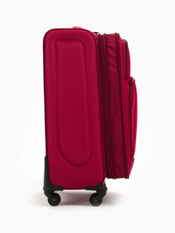 Чемодан на колёсах средний 72 л (M), на молнии, с увеличением, кодовый замок, 4 колеса, красный