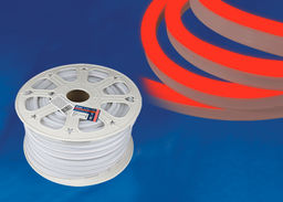 ULS-N21-2835-120LED/m-8mm-IP67-220V-8W/m-50M-RED Светодиодная гибкая герметичная лента. NEON. Бобина 50 м. Красный свет. TM Uniel.