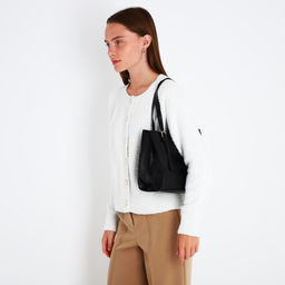 Сумка-тоут на молнии, цвет чёрный - Simaland фото 3