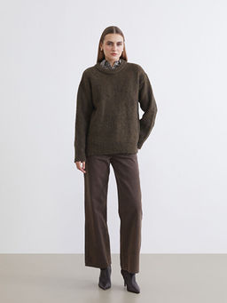 Bisiklet Yaka Kad?n Triko Kazak