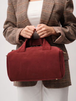 Замшевая сумка Bowling DBR 31378 красное вино