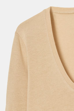 LYOCELL-WOOL T-SHIRT - Zara фото 6