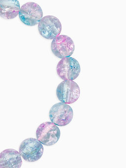 Цена за 3 шт. Браслет детский "Выбражулька" сахарные бусины, цвет розово-голубой