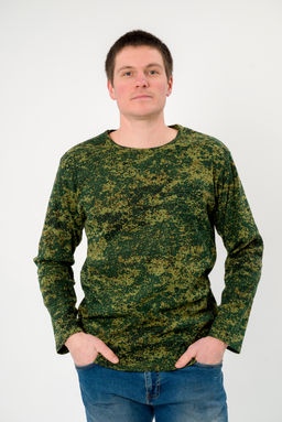 Лонгслив мужской из рибаны Пиксель - Амадэль фото 5