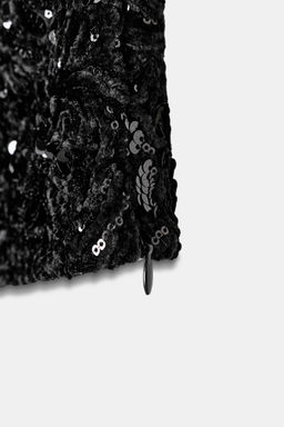 SEQUIN VELVET TOP - Zara фото 6