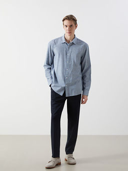 Regular Fit Uzun Kollu ?izgili Erkek G?mlek