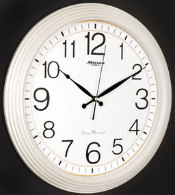 Настенные часы Mirron круглые белые P3146ABPB