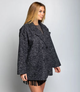 Полупальто #КТ1813 (5), тёмно-серый - Dommod фото 2