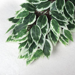 Искусственные листья 12 штук 60 см / NA77-10 /уп 50/бело-зеленые листья - Галеонтрейд фото 9