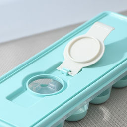 Форма для льда IDEA «Капля», 25×8.5×4 см, с крышкой и клапаном, аквамарин