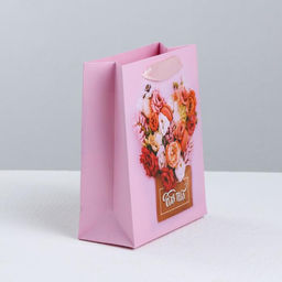 Цена за 2 шт. Пакет подарочный ламинированный, упаковка, «Цветочные радости», S 12 х 15 х 5.5 см