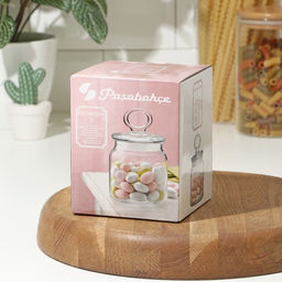 Банка с крышкой Kitchen Slim, 575 мл, стекло, прозрачная