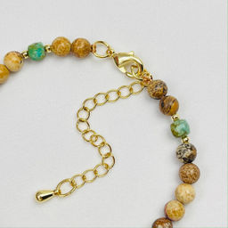 Браслет из песочной Яшмы и Бирюзы - Радуга самоцветов фото 4