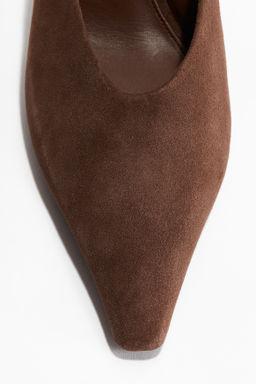 Mules de ante con puntera fina - H&m фото 3