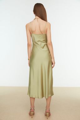 TRENDYOLMILLA Siyah Astarl? Dokuma Saten S?k Abiye Elbise TPRSS19BB0058 фото 11