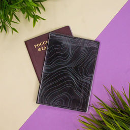 ОБЛОЖКА ДЛЯ ПАСПОРТА "Black on white", плотность 600 мкм