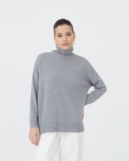 Джемпер из кашемира 12072 серо-голубой