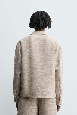 CONTRAST TEXTURED OVERSHIRT - Zara фото 3
