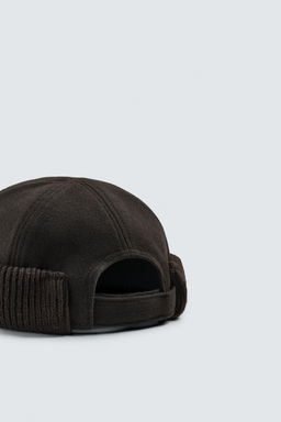 GORRO CORTO COMBINADO FRANELA / Marr?n - Zara фото 5