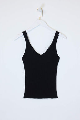 Siyah V Yaka Triko Bluz TWOSS26BZ00312