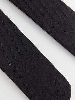 Kendinden Desenli K?z ?ocuk K?lotlu ?orap 2li