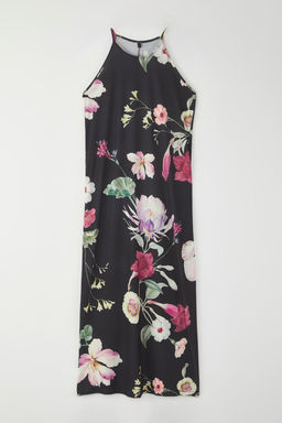 TRENDYOLMILLA Siyah Soyut Halter Yaka A-line/Can Ac?lan Esnek Maxi Orme Kalem Elbise TWOSS24EL00558 фото 19