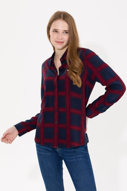 U. S. Polo Assn Женская темно-синяя рубашка с длинным рукавом - U.s. polo assn фото 3