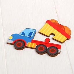 Головоломка пазл из крупных деталей Транспорт - Лесная мастерская фото 7