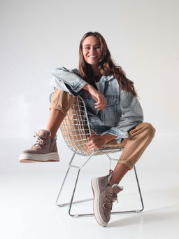 Ботинки 229.windybe. Капучино замша/Мех