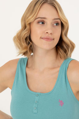 Женская мятная базовая футболка - U.s. polo assn фото 9