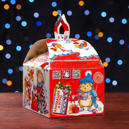Цена за 5 шт. Подарочная коробка Угощение к чаю , Сундучок 18,5 х 12,5 х 16,5 см - Simaland фото 4