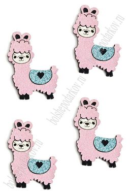 Лазерная вырубка из кожзама "Альпака №1" 3,8*5,2 см (10 шт) несклеенная