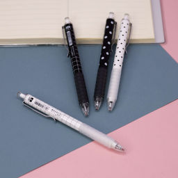 Набор ручек "Black and white", 4шт, mix