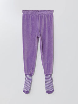 Beli Lastikli ?orapl? K?z Bebek Pijama Alt