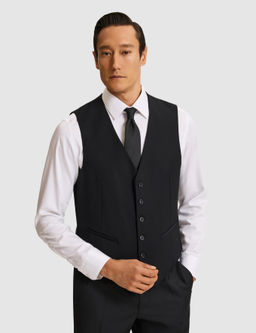 Siyah Slim Fit Yelek