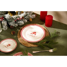 Тарелка новогодняя SL Home «Прекрасное время», d=23 см, обеденная, фарфор