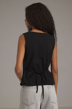 Siyah Baglama Detayl? Anvelop Fitted/Vucuda Oturan Orme Bluz TWOSS25BZ00379 - Trendyolmilla фото 4