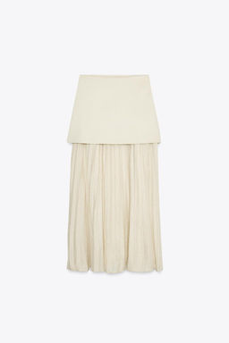COMBINED PLEATED KNIT SKIRT - Zara фото 9