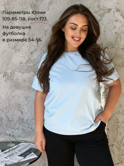 Футболка базовая 715/голубой