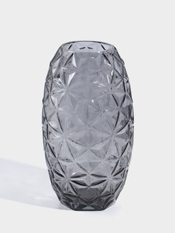 Ваза для цветов «Гунвор», 23×11 см, стекло, серая