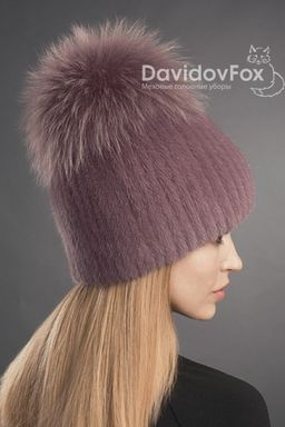 Шапка Лыжница норка клевер