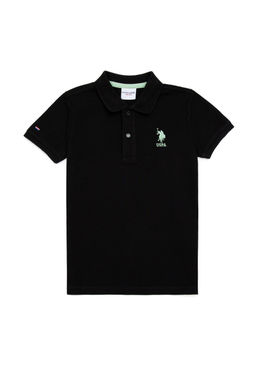 U. S. Polo Assn Черная футболка с воротником-поло для мальчика - U.s. polo assn фото 7