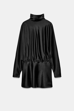 SHORT SATIN SCARF DRESS - Zara фото 12